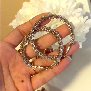 Gorgeous silver hoops